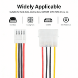 (4 Pcs) 4-pin Molex Male (LP4) to 4-pin Floppy FDD Female (SP4) Power Adapter