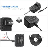 5V Power Cord Replacement for Skylight 916496,BIGASUO, LOOFII,AEEZO,Nixplay,Aura,Aluratek,10inch Digital Photo Frame AC Adapter Charger(Not for 9V or 12V)