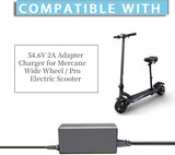 54.6V 2A AC-DC Adapter Charger Replacement for Mercane Wide Wheel/Pro Electric Scooter Power Supply Cord Mains PSU