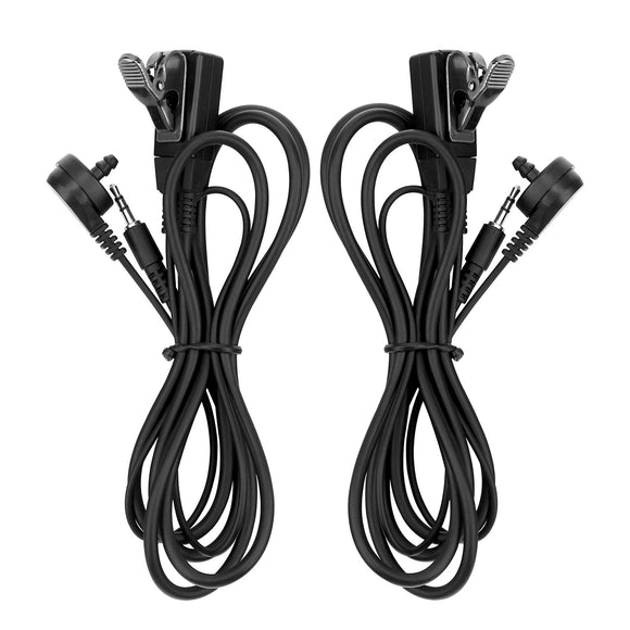 Walkie Talkie Headset Tube Earpiece with Mic for Cobra RX385 RX686 Two