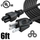 Power Cord for Dell IBM Hp Compaq Notebook: IEC-60320 IEC320 C5 to NEMA 5-15P