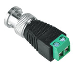 BNC Male Connector to 2 Screw Terminal Solderless Adapter for CCTV Surveillance