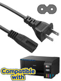 AC Power Cord Compatible with Epson EcoTank ET-2400 ET-2500 ET-2550 Printer