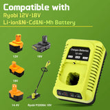 P117 Charger for Ryobi One+ 12V 14.4V 18V Lithium/NiMh/Nicad Battery Charger