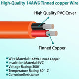 20FT 6M 8mm Extension Cable 14AWG for ALLPOWERS S1500 / S2000 Pro Power Station