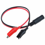 5.5x2.1mm DC Barrel Female Plug to Dual Alligator Clips Connector(2 PCS)