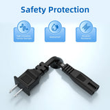 2-Prong AC Power Cord for Sony XP700 XP500 SRS-RA3000 SRS-X9 SRS-X99 Speaker