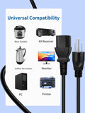 UL 6FT Power Cord For Pantum P2502W M6552nw M7102DW M29DW Printer