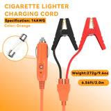 12V Car Charger Cable,Lighter to Clamps,for Jackery Stations Except Explorer 160