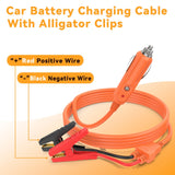 12V Car Charger Cable to Alligator Clips Connector for Jackery Solar Generators