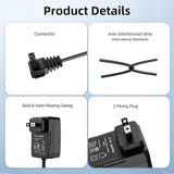 2-Prong 12.6V Adapter For QT QOMOTOP HJ1103J 5000mAh Pool Vacuum Cleaner 9920