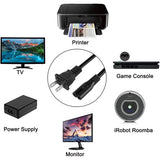 PwrON Compatible AC Power Cord Replacement for Xbox One S, Xbox One X, Xbox Series X / S, Sony PS3 Slim / PS4 / PS5 Playstation 4 Slim Power Supply Cable