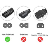 PwrON Compatible AC Power Cord Replacement for Xbox One S, Xbox One X, Xbox Series X / S, Sony PS3 Slim / PS4 / PS5 Playstation 4 Slim Power Supply Cable