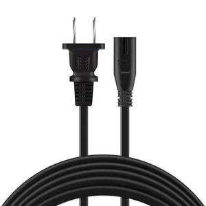 PwrON 6Ft 2 Prong Polarized AC Wall Power Cable Cord Plug Replacement for Sony PlayStation 1 2 PS1 PS2, Vizio Sharp Sanyo Emerson TV, Arris Router Modem, Companion 3 5 Multimedia Speaker System