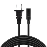 PwrON 6Ft 2 Prong Polarized AC Wall Power Cable Cord Plug Replacement for Sony PlayStation 1 2 PS1 PS2, Vizio Sharp Sanyo Emerson TV, Arris Router Modem, Companion 3 5 Multimedia Speaker System